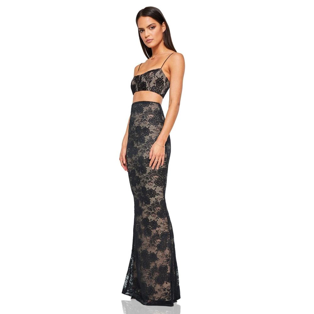 Nookie Heaven Black Lace Maxi Skirt NWT Size Small - Picture 11 of 11